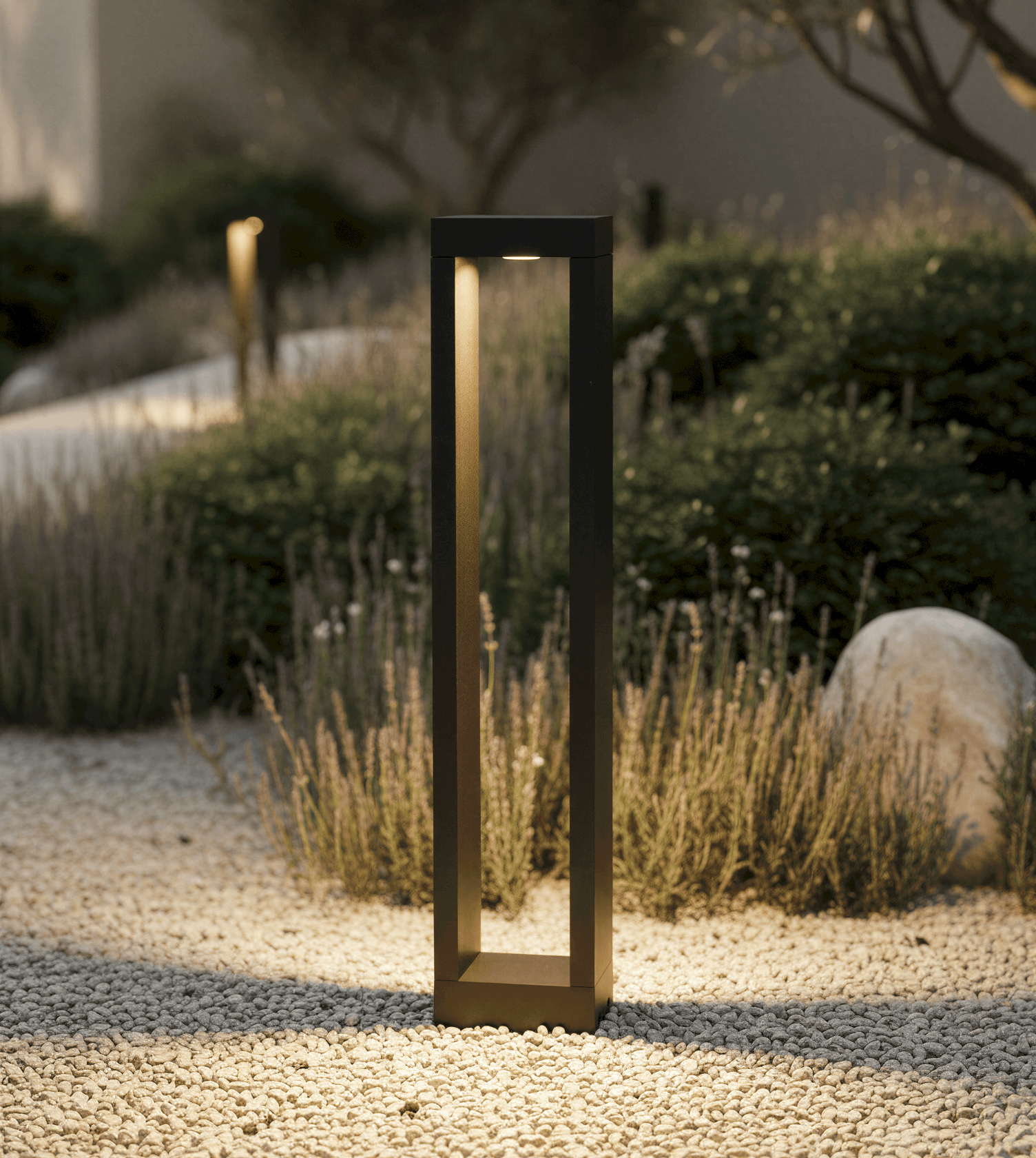 Buitenlamp Paal LED 10W IP65 Aluminium Zwart 60cm Tuin Oprit Pad Modern