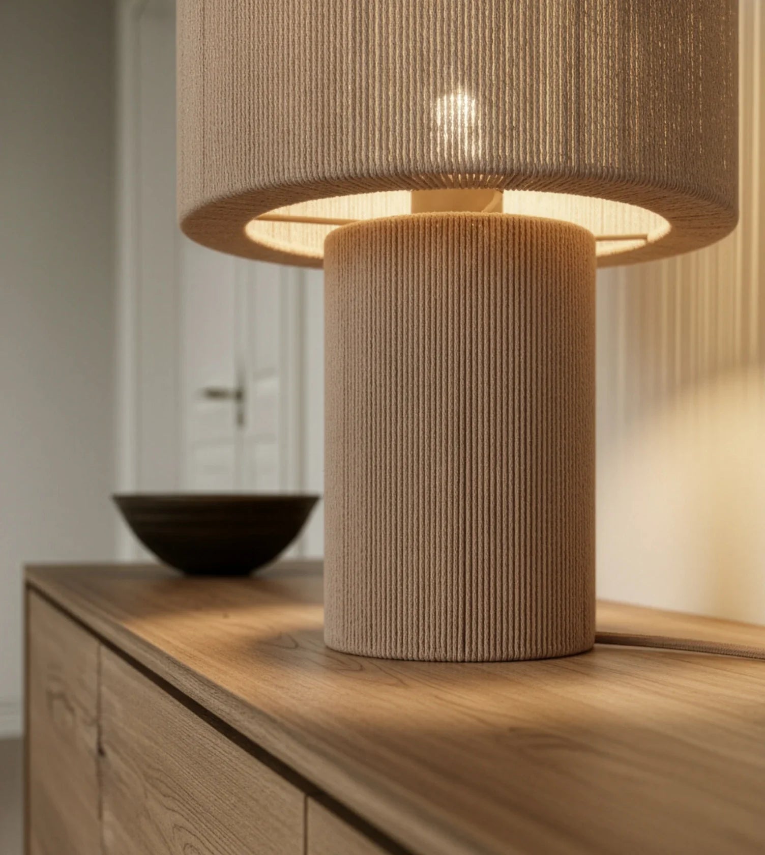 Hanglamp Gevlochten Katoen Natuurlijk Design 25cm Boho Sfeerverlichting | Restfield