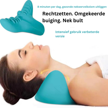 Nekmassagekussen Ergonomisch EVA Blauw 21.5x20x11cm Nekstretch Ontspanning | Restfield