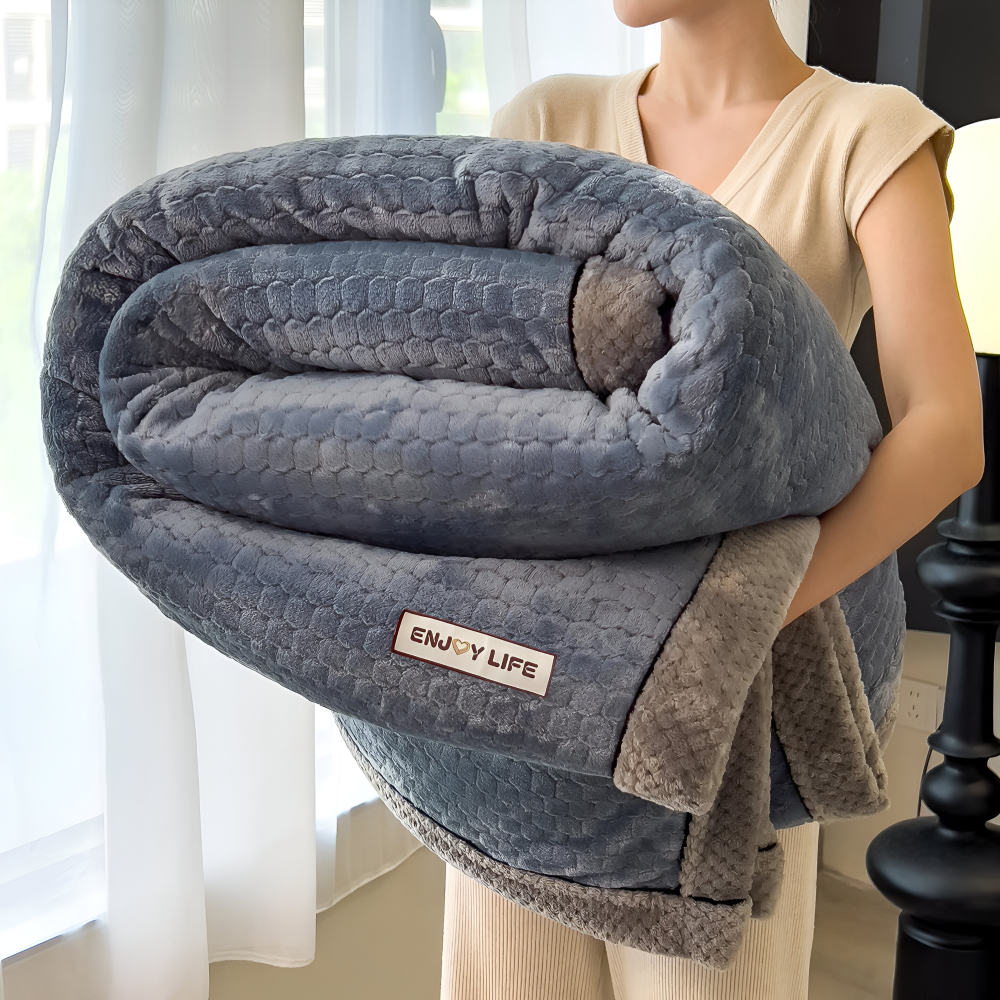 Fleece Deken Plaid Zacht Warm Patchwork Winter 300-350g M2 | Restfield