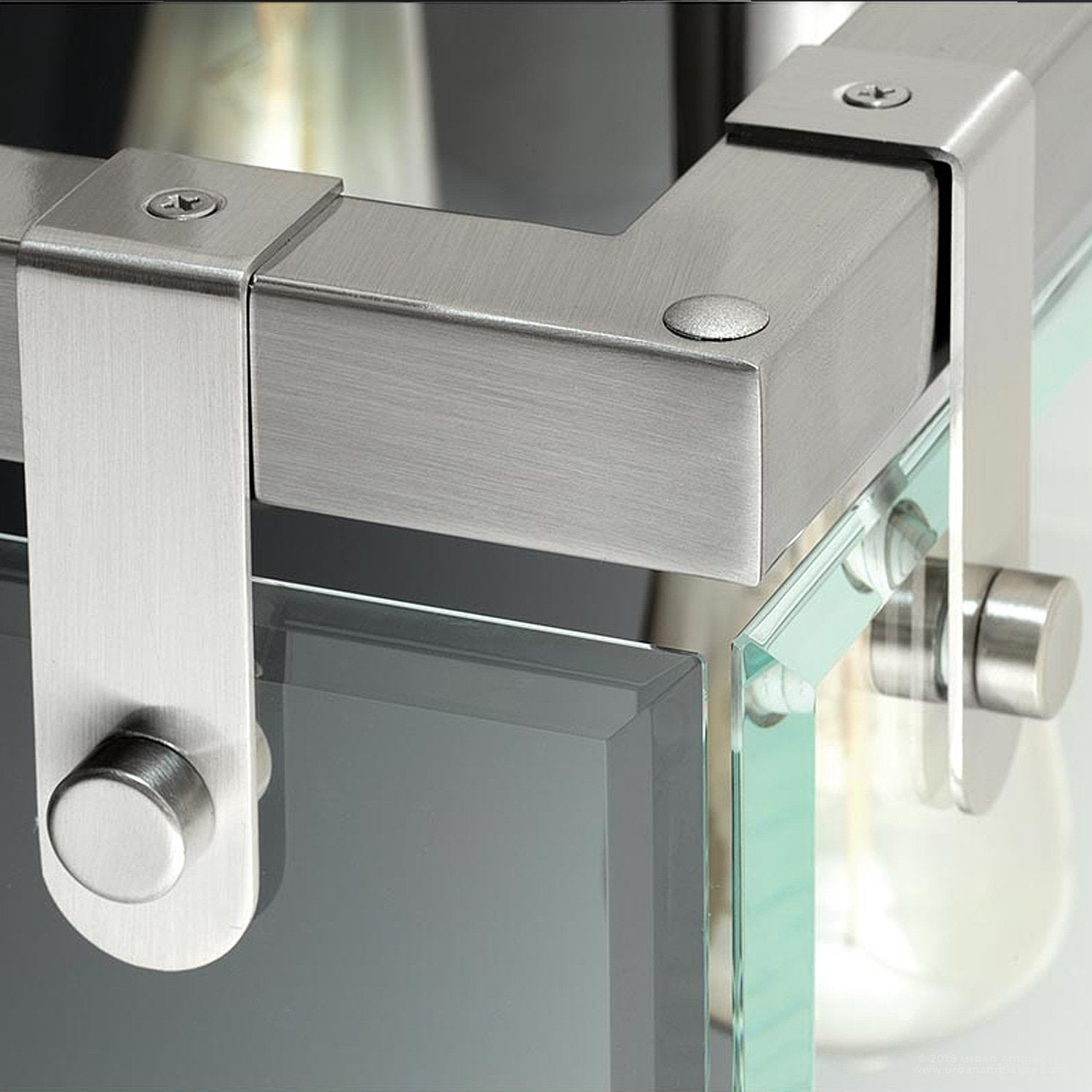 Hanglamp Rechthoekig Cube Glas Staal Nikkel 93cm Eetkamer Modern | Restfield