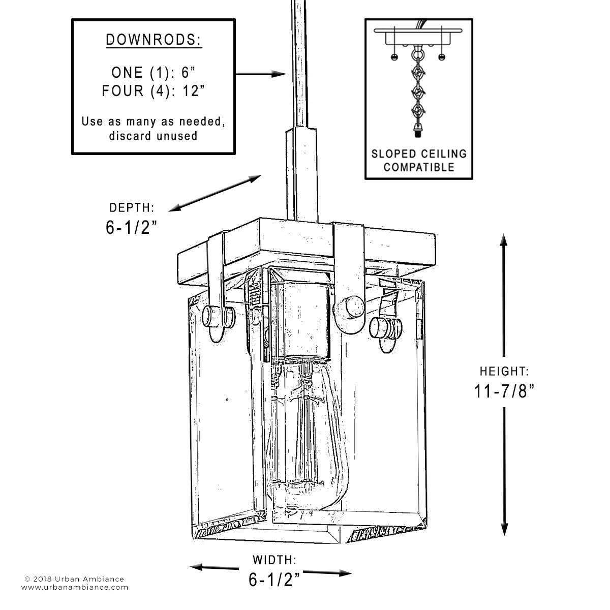 Hanglamp Cube Glas Nikkel 30cm Modern Industrieel E26 | Restfield