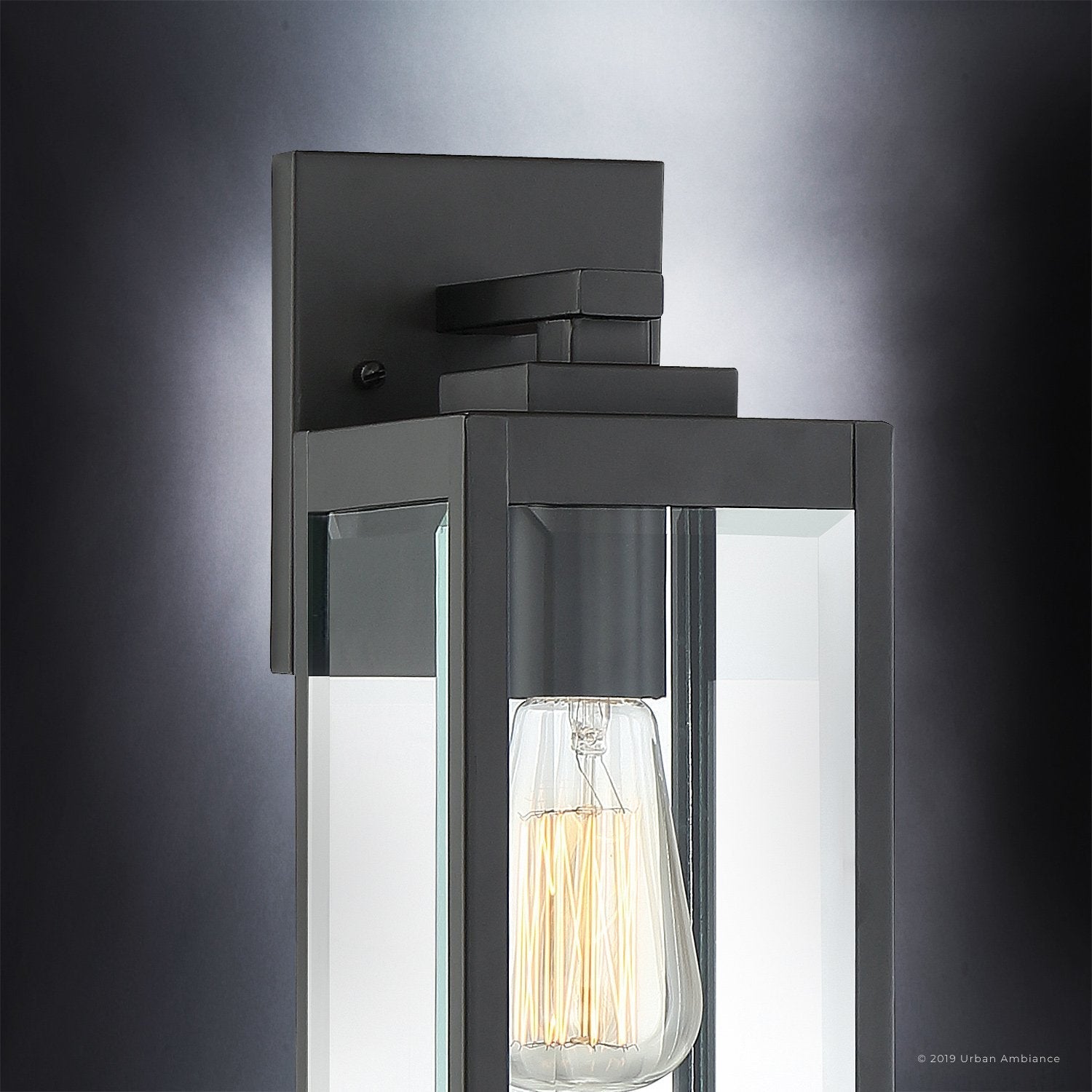 Buitenlamp Wandlamp Zwart Staal Glas 36cm Modern Farmhouse Waterdicht | Restfield