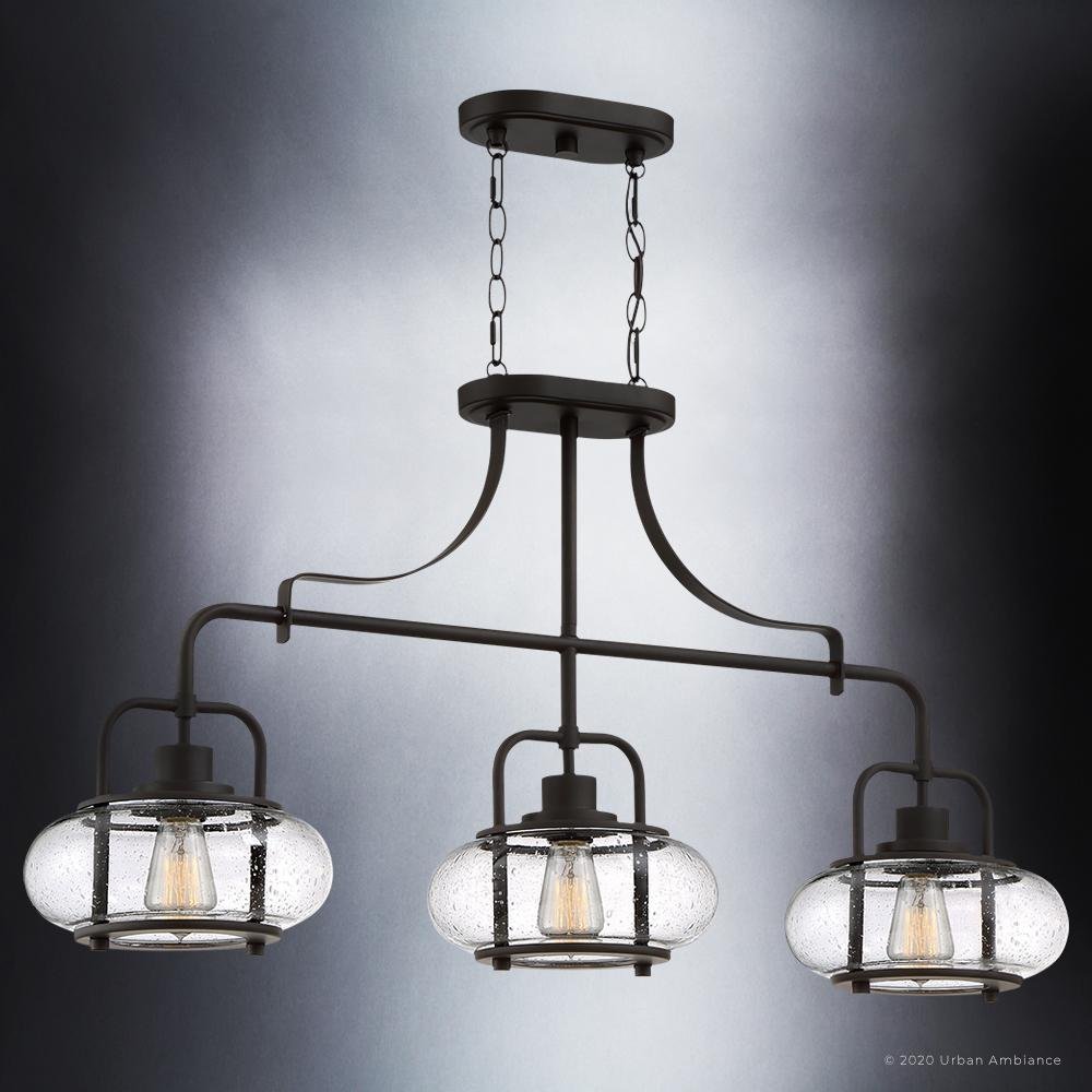 Kroonluchter Donker Brons Met Glasbollen 3 Lichts 96cm | Restfield