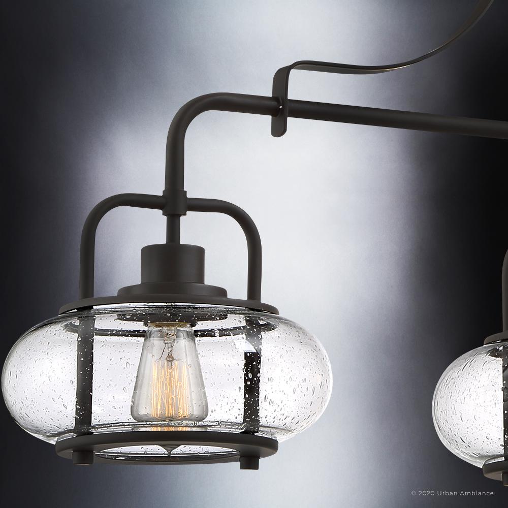 Kroonluchter Donker Brons Met Glasbollen 3 Lichts 96cm | Restfield