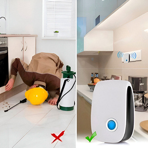 Ultrasone ongedierteverjager voor huis en kantoor met stekker en groot bereik tot 100 m² | Restfield