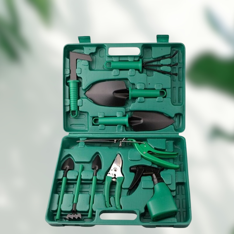 Tuingereedschap Set 10 Delig RVS Met Opbergkoffer Complete Tuinset | Restfield