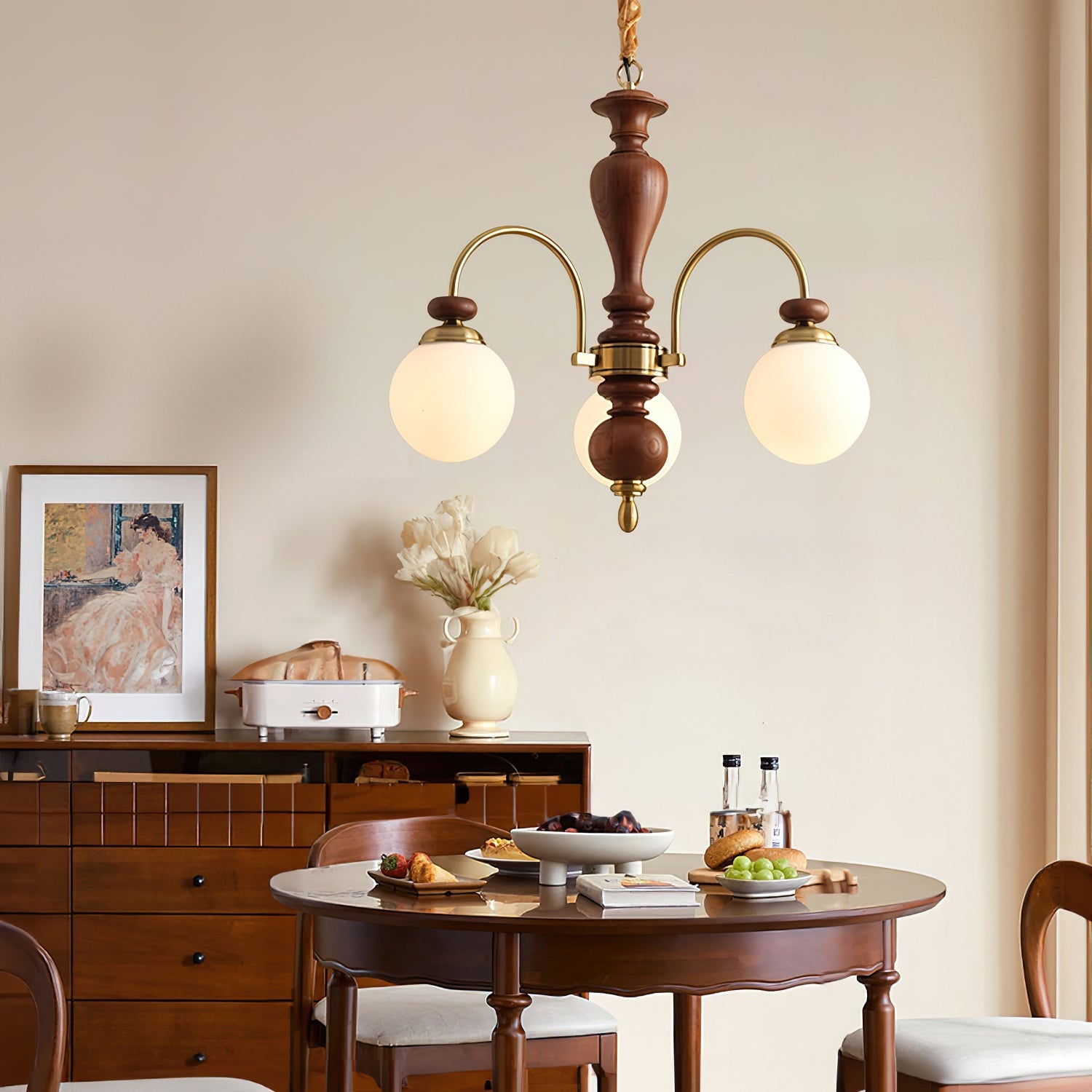 Suspension Industrielle 8 Bras Couleur Noyer Or Salon Salle à Manger Lampe Araignée Vintage Suspension Plafonnier Réglable | Restfield