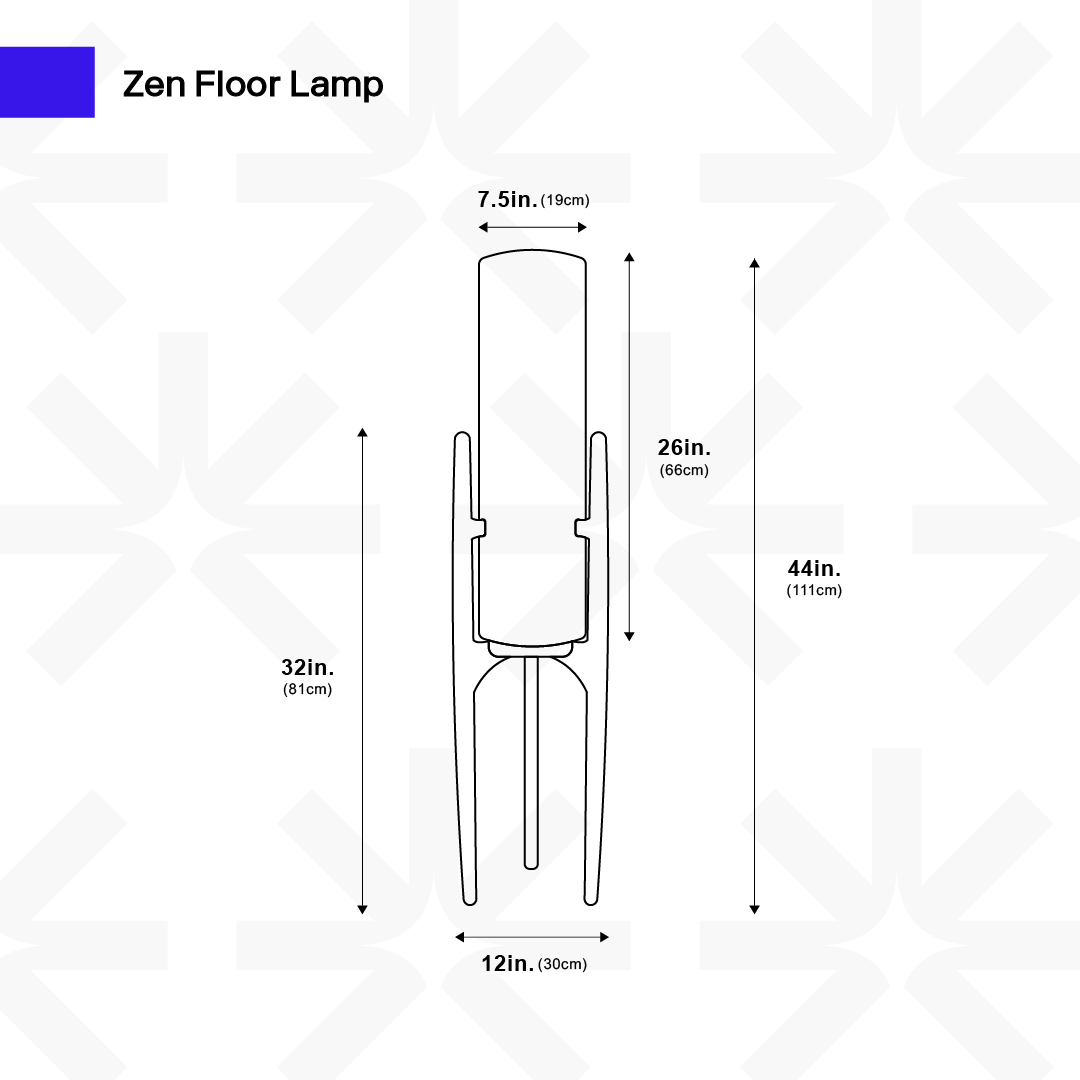 Zen Staande Lamp Met Linnen Kap En Natuurlijk Houten Frame | Restfield