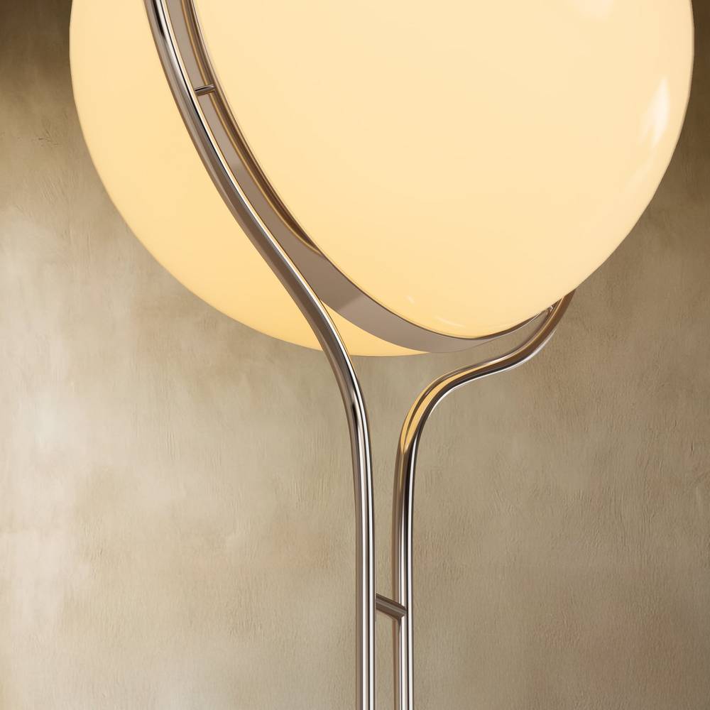 Sculpturale Staande Lamp Met Verticale Lichtkolom En Acryl Bollen | Restfield