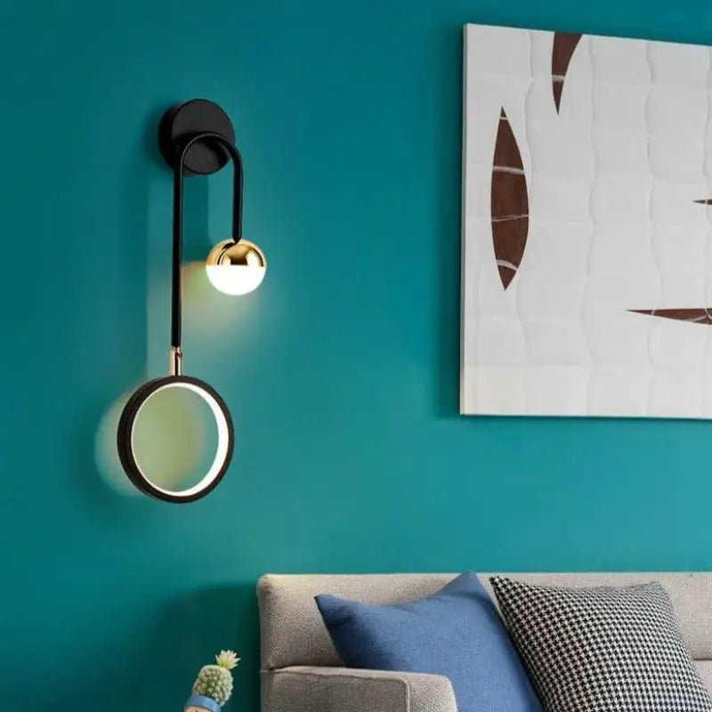 Wandlamp Scandinavisch Aluminium Zwart 48cm LED Dimbaar Modern Design | Restfield