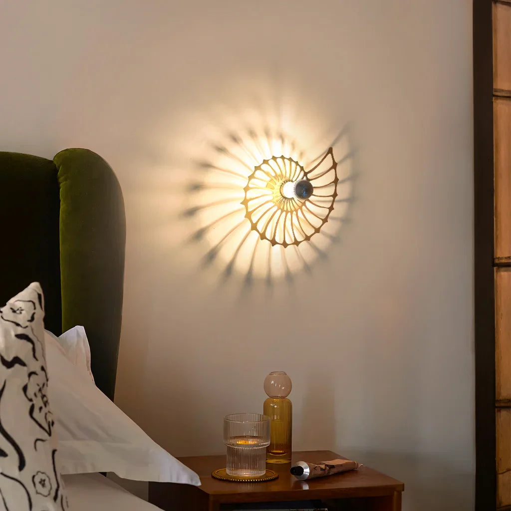 Decoratieve LED Wandlamp met Nautilus Design – Sfeervolle Wandverlichting | Restfield