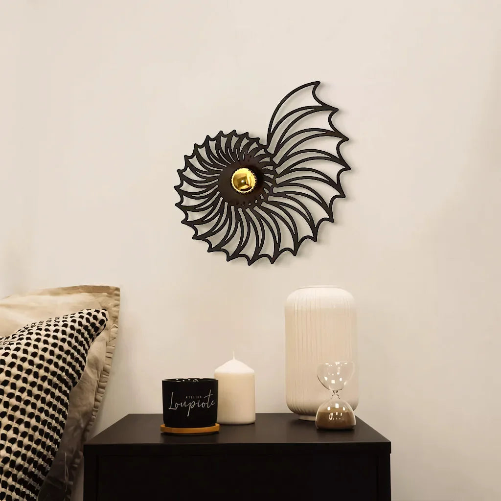Decoratieve LED Wandlamp met Nautilus Design – Sfeervolle Wandverlichting | Restfield