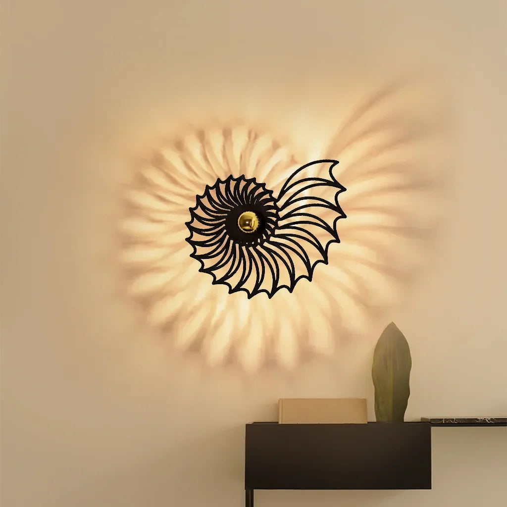 Decoratieve LED Wandlamp met Nautilus Design – Sfeervolle Wandverlichting | Restfield