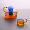 Restfield | Borosilicaat Glazen Theepot met Kopjes – Design Theeset van Hittebestendig Glas