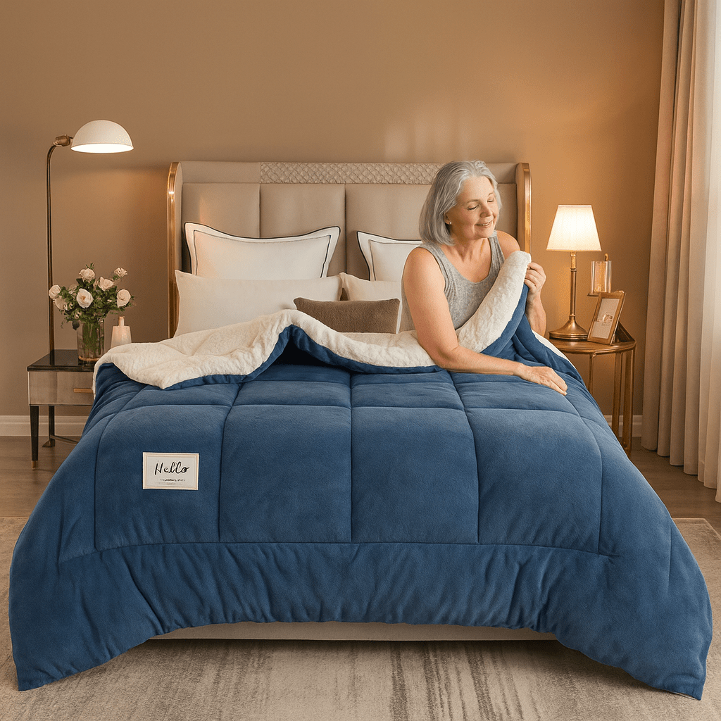 Sherpa Dekbed Omkeerbaar Zacht Fluffy Warmte Tweezijdig Alle Seizoenen Polyester | Restfield