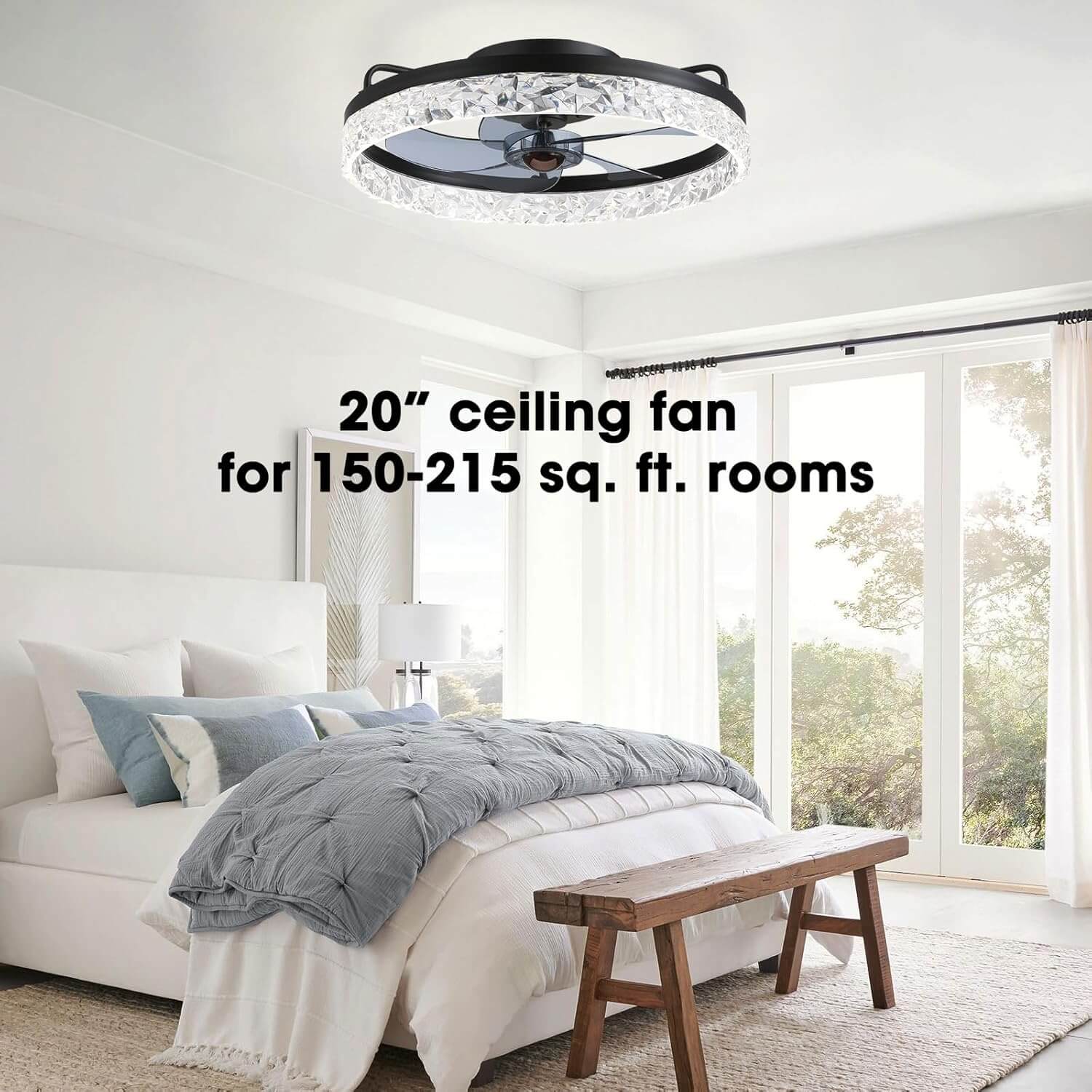 Plafondventilator met Verlichting Rond LED Dimbaar Afstandsbediening Zwart Goud Wit Modern | Restfield