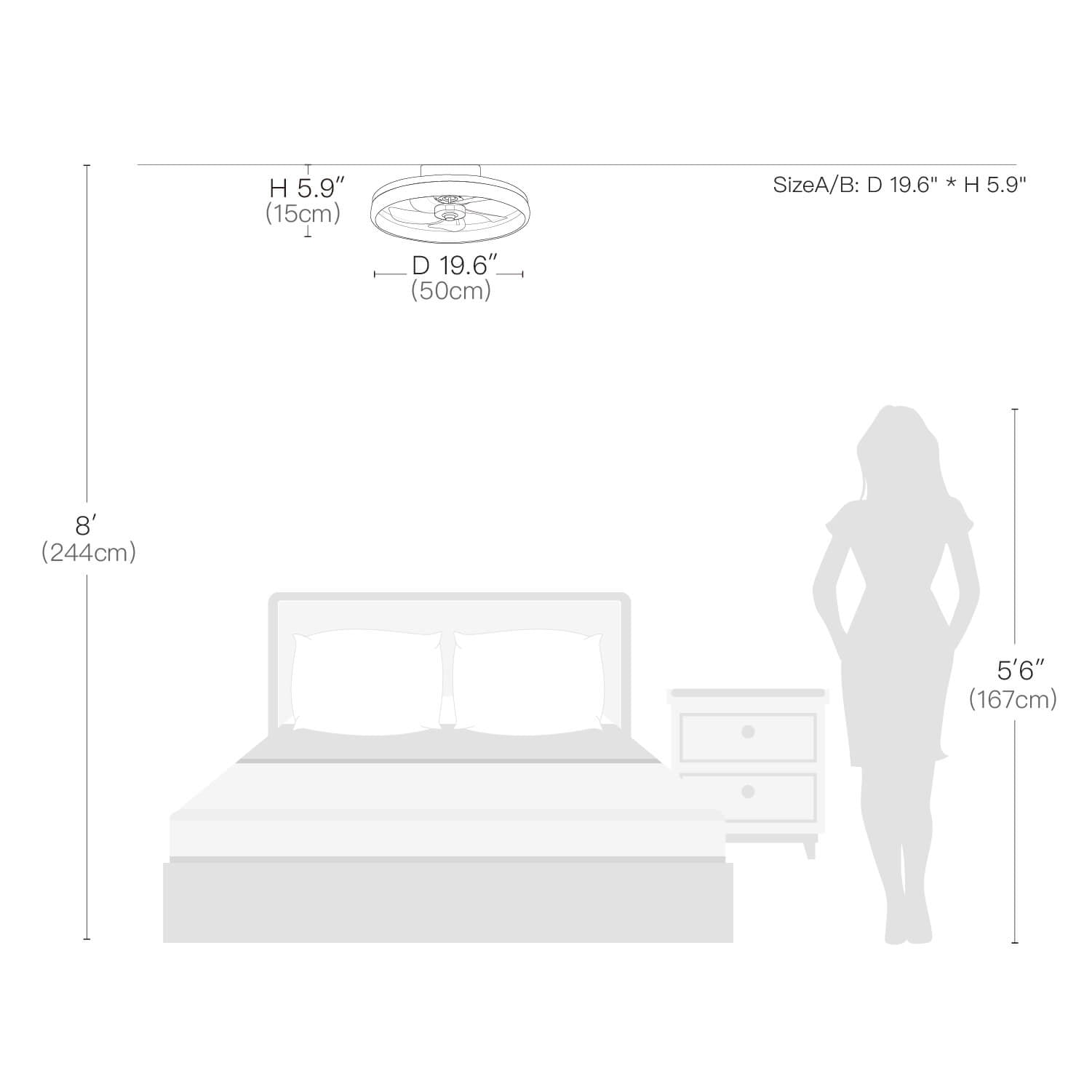 Plafondventilator met Verlichting Rond LED Dimbaar Afstandsbediening Zwart Goud Wit Modern | Restfield