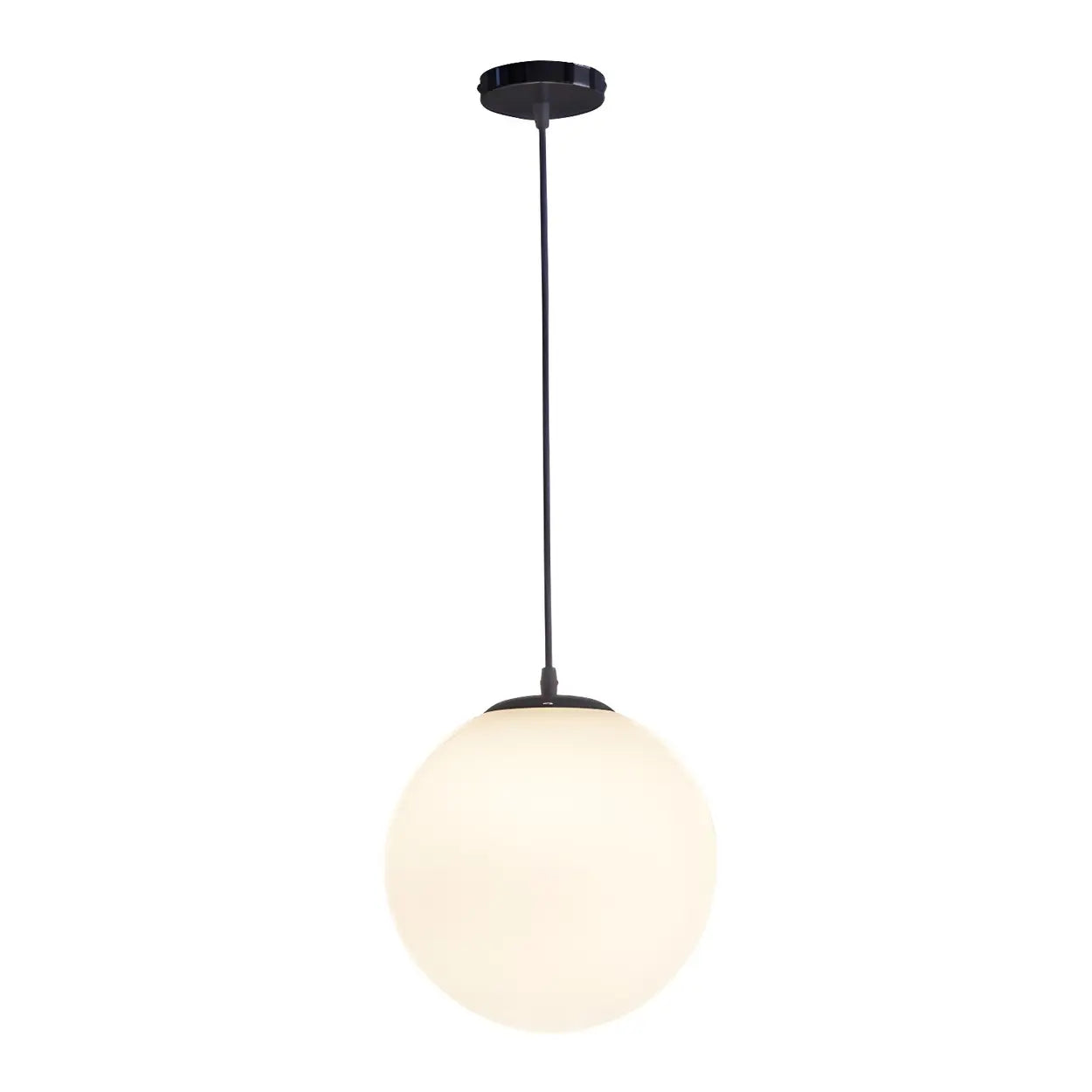 Moderne Witte Globe Hanglamp van Glas met Ronde Bolvorm in Diverse Maten voor Eetkamer en Woonkamer | Restfield
