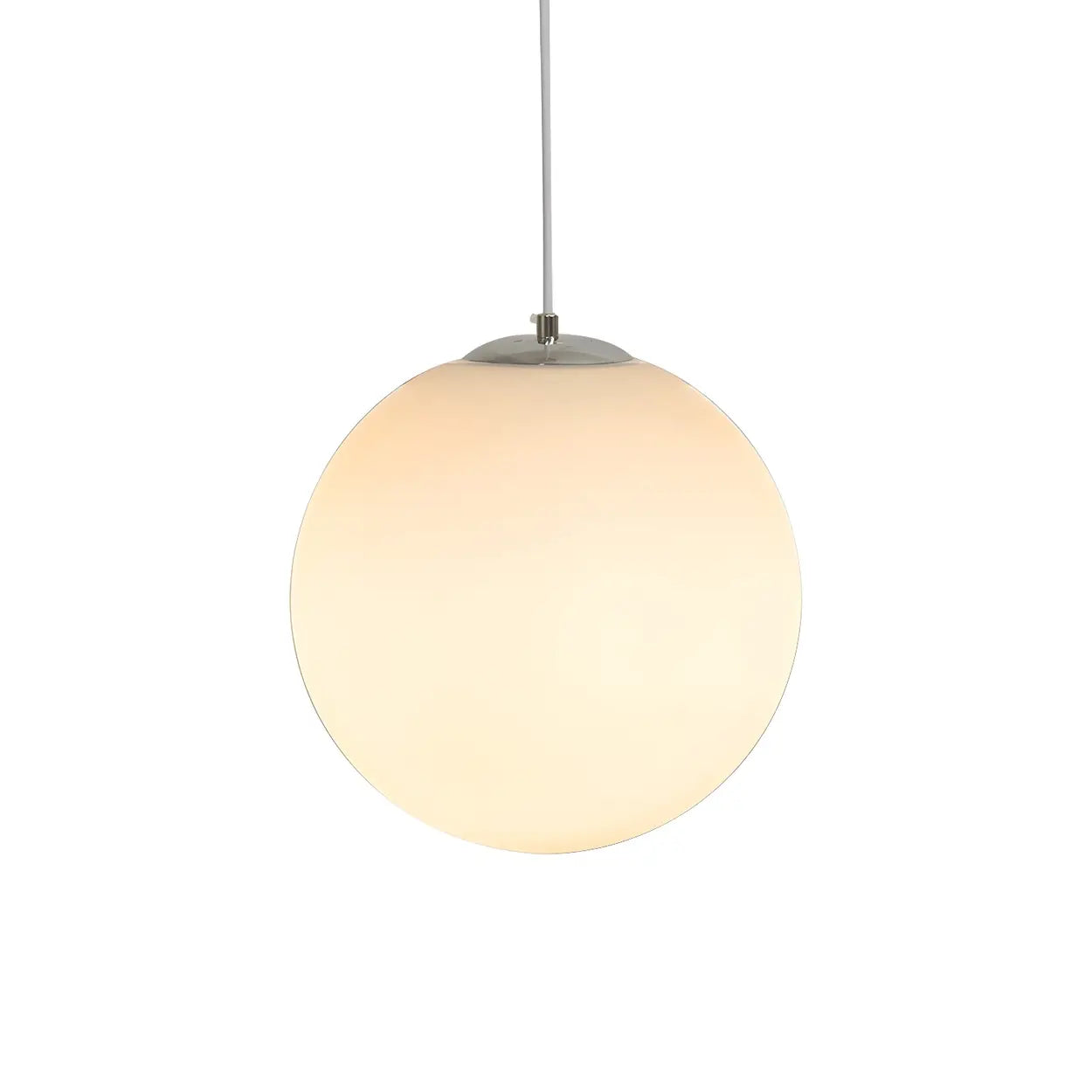 Moderne Witte Globe Hanglamp van Glas met Ronde Bolvorm in Diverse Maten voor Eetkamer en Woonkamer | Restfield