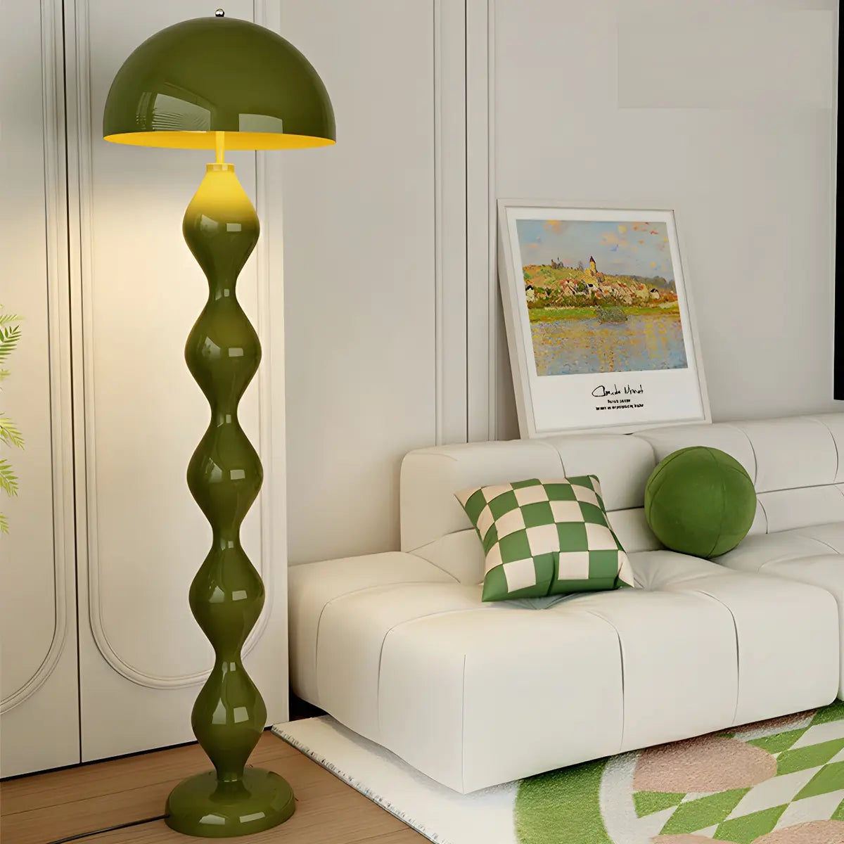 Moderne Mushroom Vloerlamp met Metalen Kap en 3 Lichtstanden – Scandinavische Design Staande Lamp met Voetschakelaar | Restfield