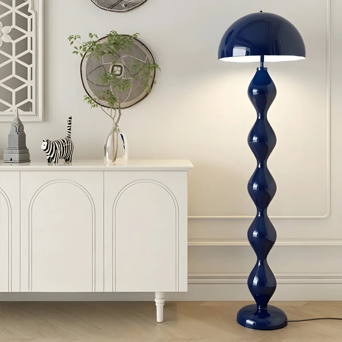 Moderne Mushroom Vloerlamp met Metalen Kap en 3 Lichtstanden – Scandinavische Design Staande Lamp met Voetschakelaar | Restfield