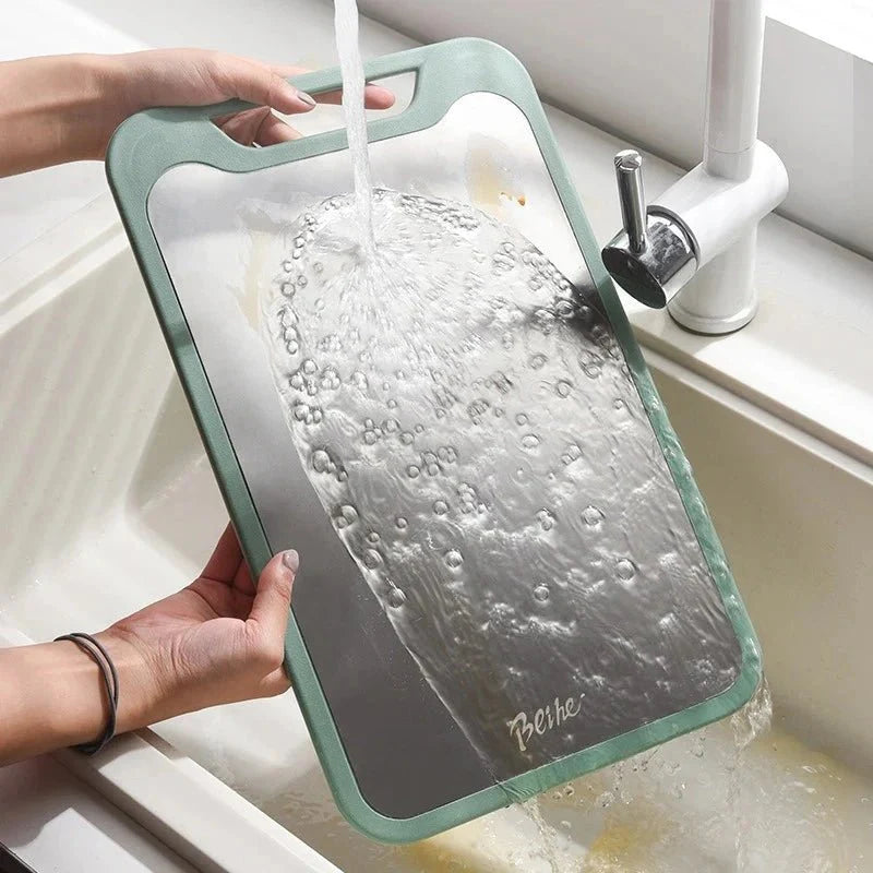 Snijplank RVS Dubbelzijdig Met Sapgoot En Knoflookrasp | Restfield