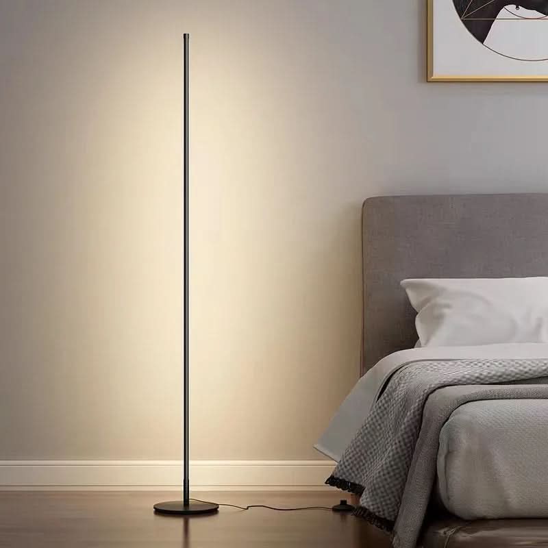 LED Vloerlamp Modern Minimalistisch Slank 140cm Metaal Zwart Warm Wit 20W Staande Lamp Woonkamer | Restfield