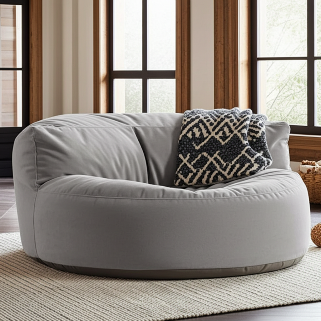 Wagrex - Zitzak Loveseat Zacht Fluwelen Stof