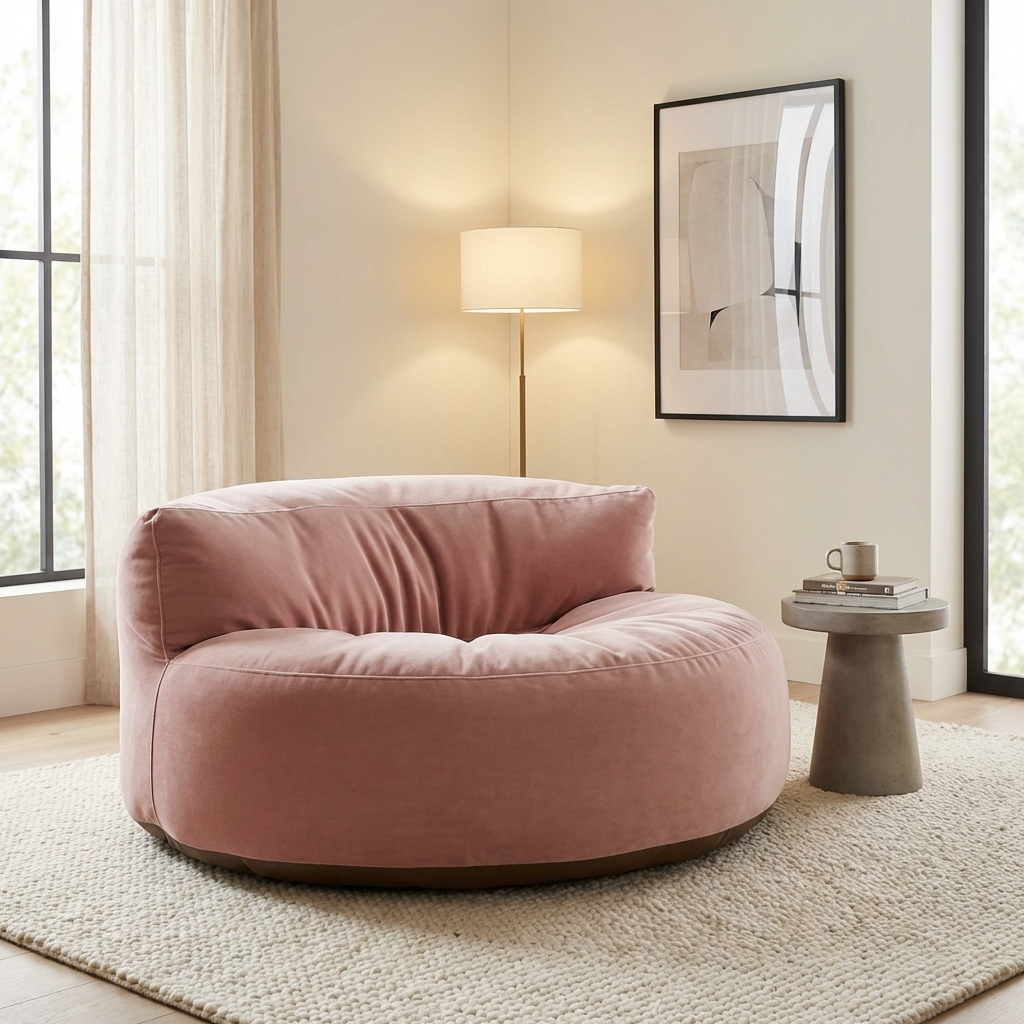 Wagrex - Zitzak Loveseat Zacht Fluwelen Stof