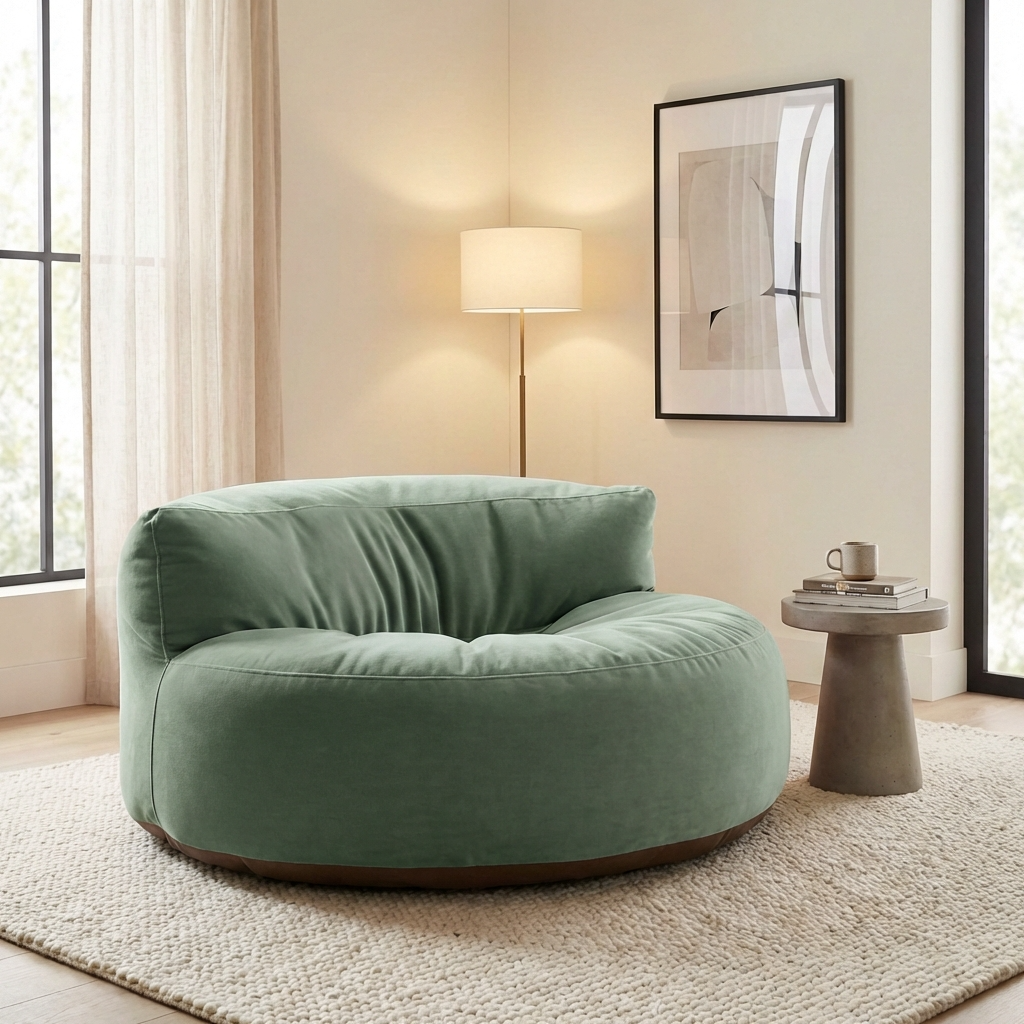 Wagrex - Zitzak Loveseat Zacht Fluwelen Stof