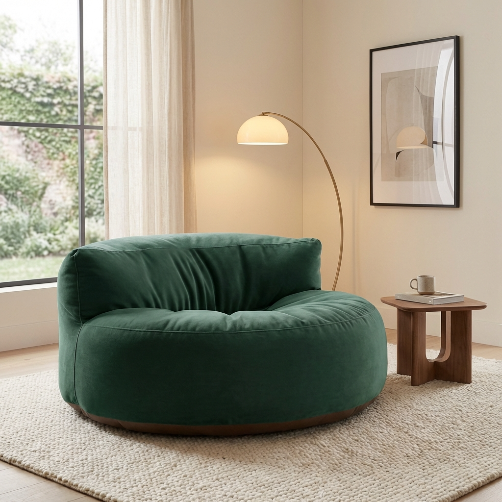 Wagrex - Zitzak Loveseat Zacht Fluwelen Stof