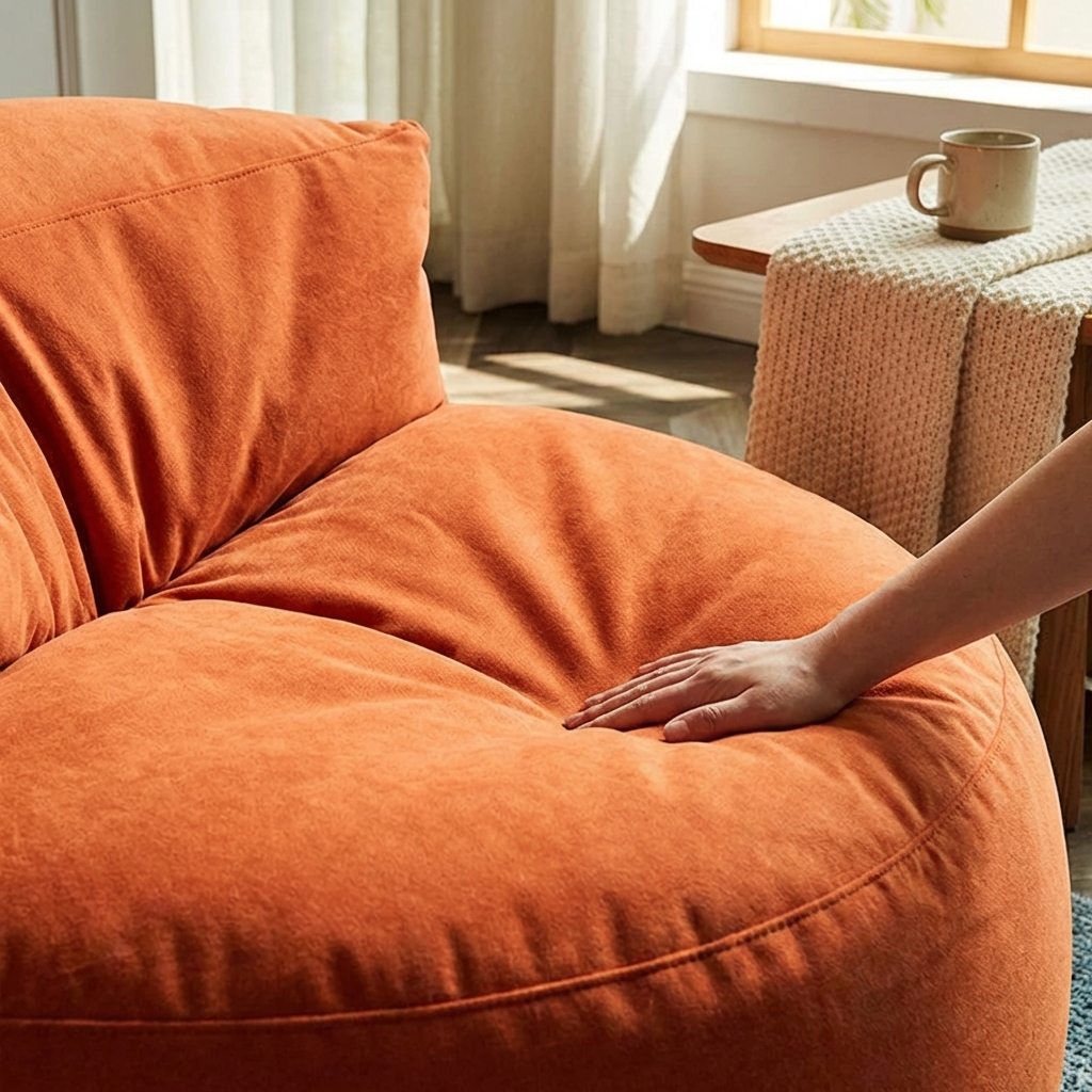 Wagrex - Zitzak Loveseat Zacht Fluwelen Stof