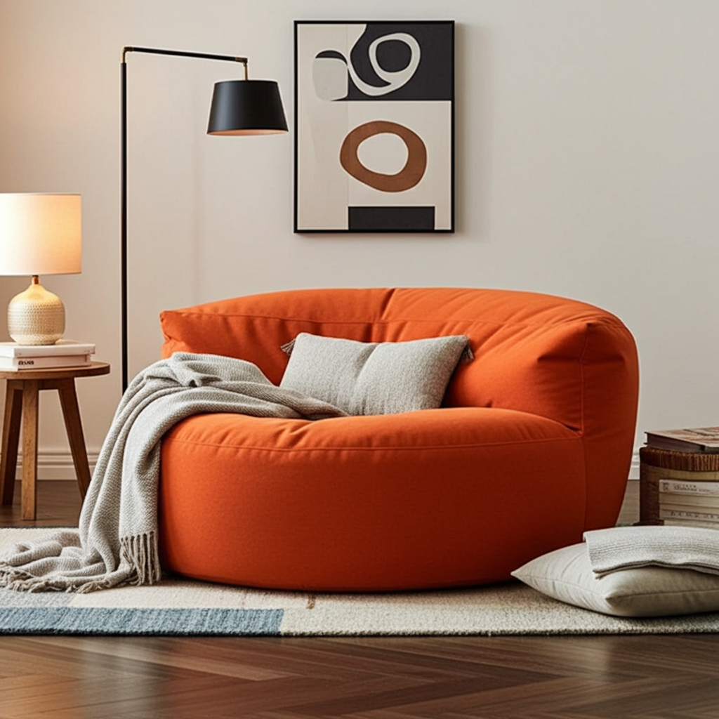 Wagrex - Zitzak Loveseat Zacht Fluwelen Stof