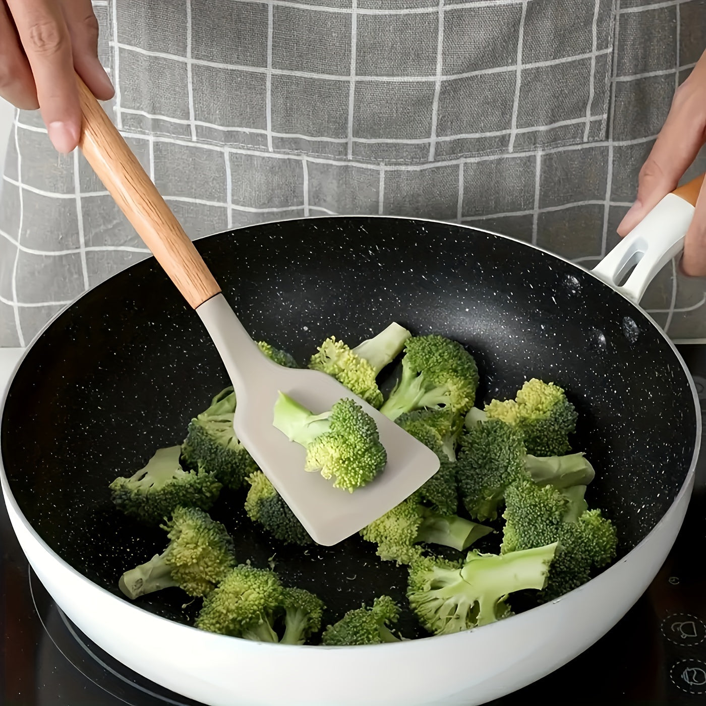 12-delige Siliconen Keukengerei Set met Houten Handgrepen | Restfield