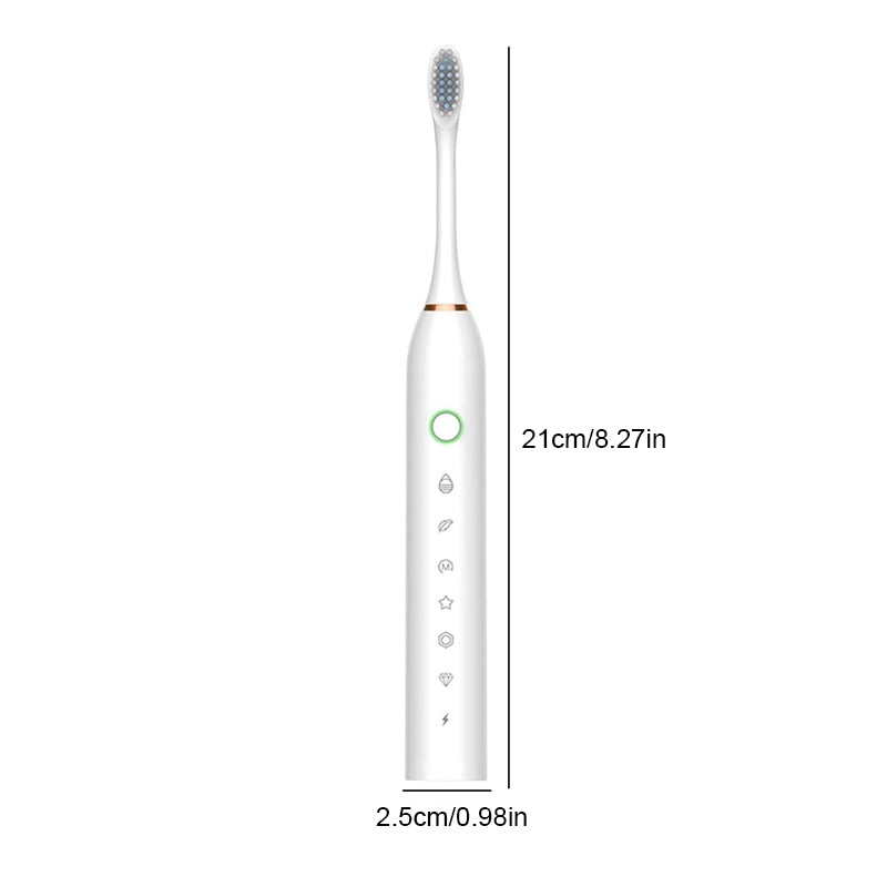 Elektrische sonische tandenborstel met 5 poetsstanden, timer en lange batterijduur voor volwassenen | Restfield