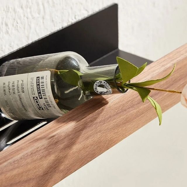 Badkamer wandplank van massief hout – Zonder boren, natuurlijk design | Restfield