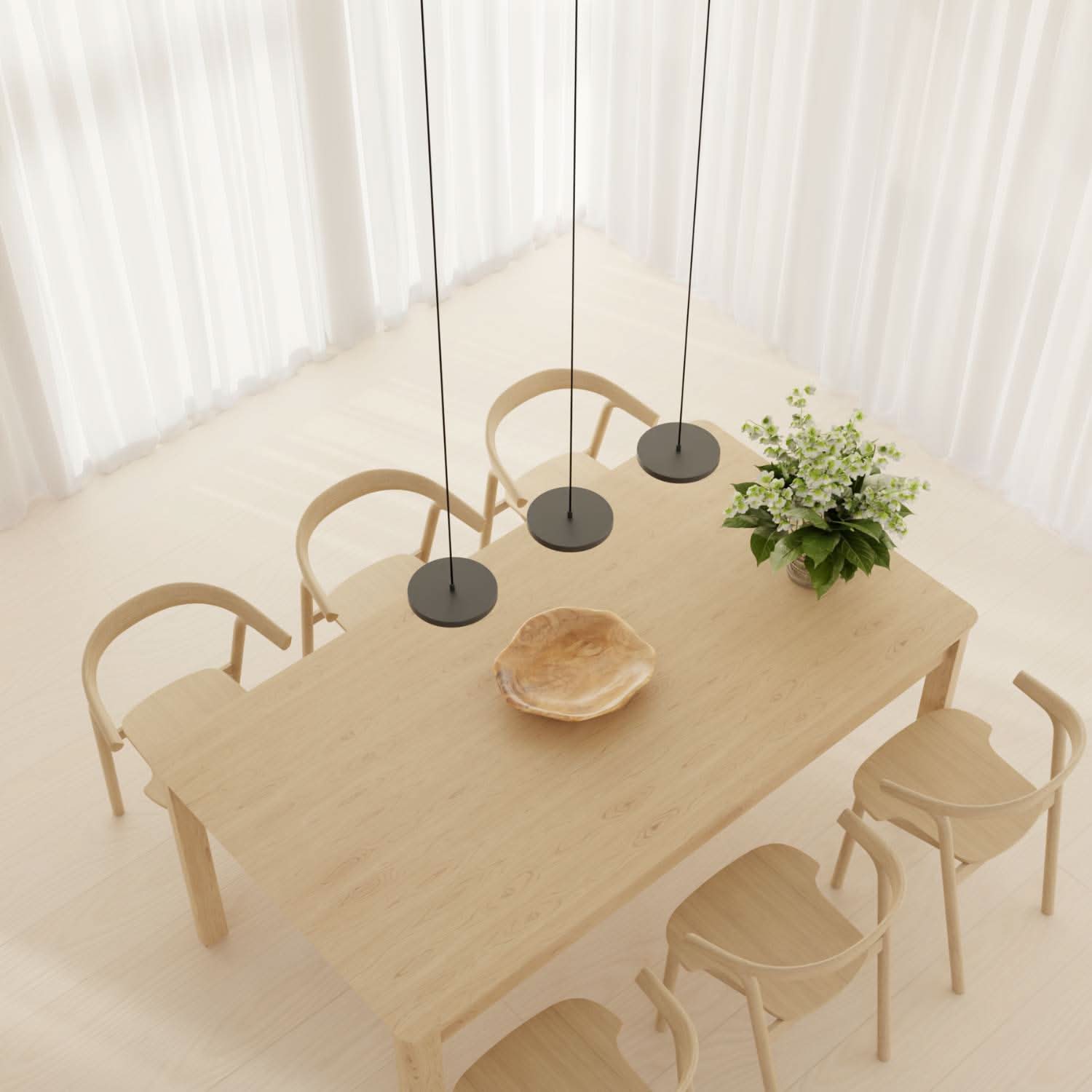 Design Hanglamp met Warm Wit Licht (2200K) – Dimbare Pendellamp met Hoge CRI voor Eettafel | Restfield