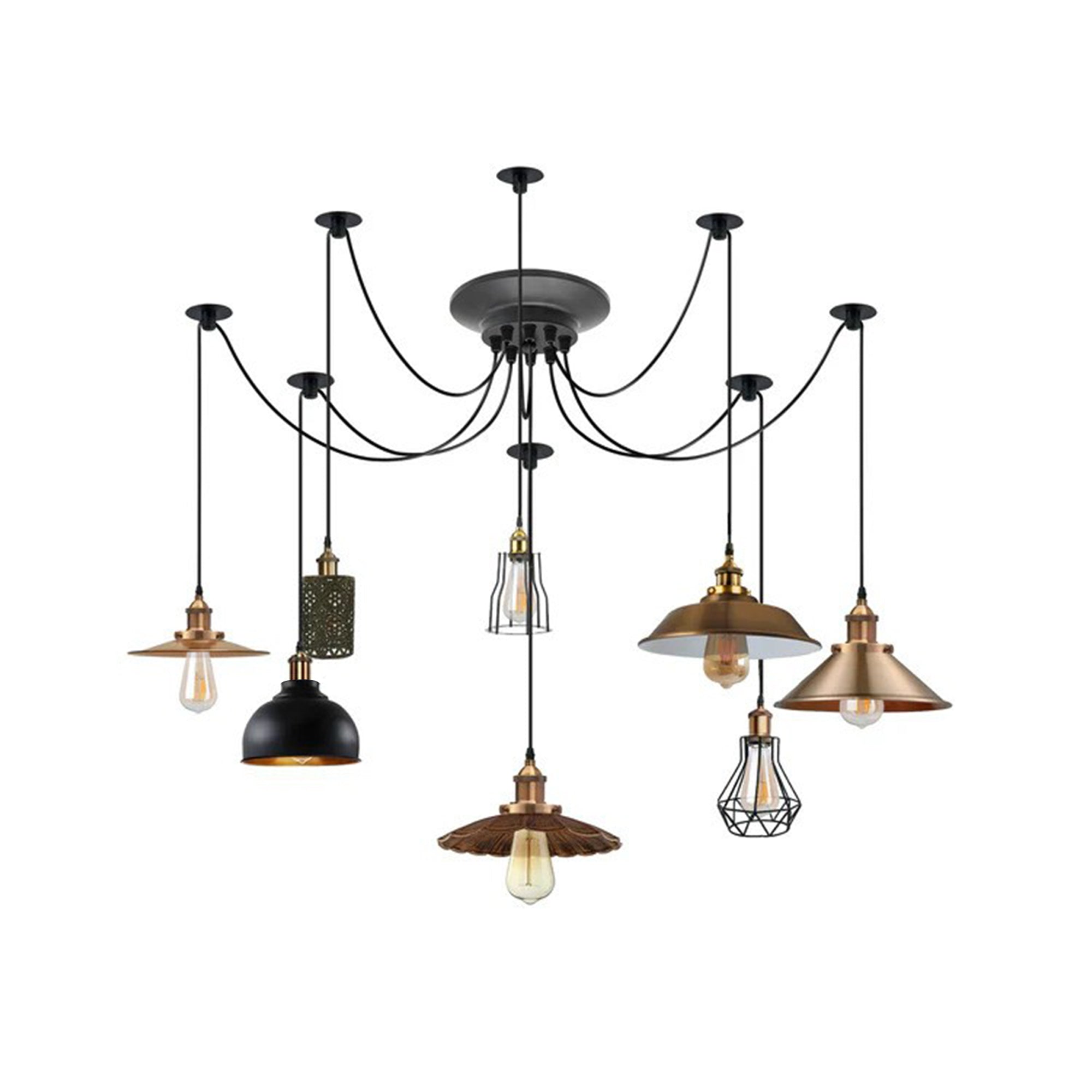 Hanglamp Spin Vintage Metaal Dimbaar E27 Meerkoppig Industrieel Sfeerverlichting Woonkamer