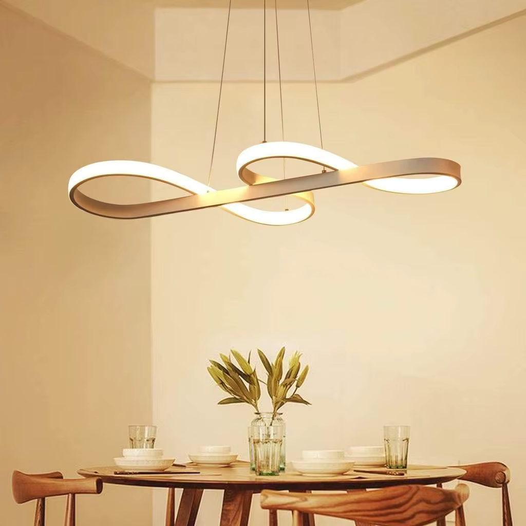 Hanglamp LED Ringen Dimbaar Afstandsbediening Aluminium Eetkamer Woonkamer Modern