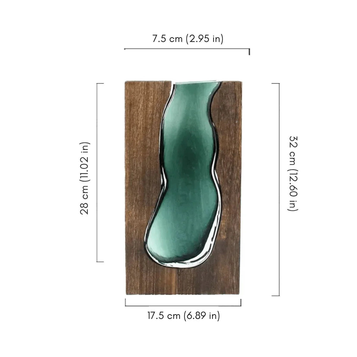 Houten Vaas Met Glazen Inzet Voor Bloemen En Woondecoratie | Restfield