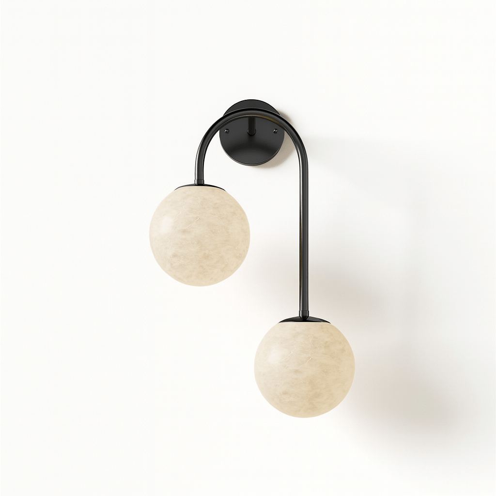 Alabaster Hanglamp Van Natuursteen Met Zachte Warme Gloed En Sculpturaal Design | Restfield