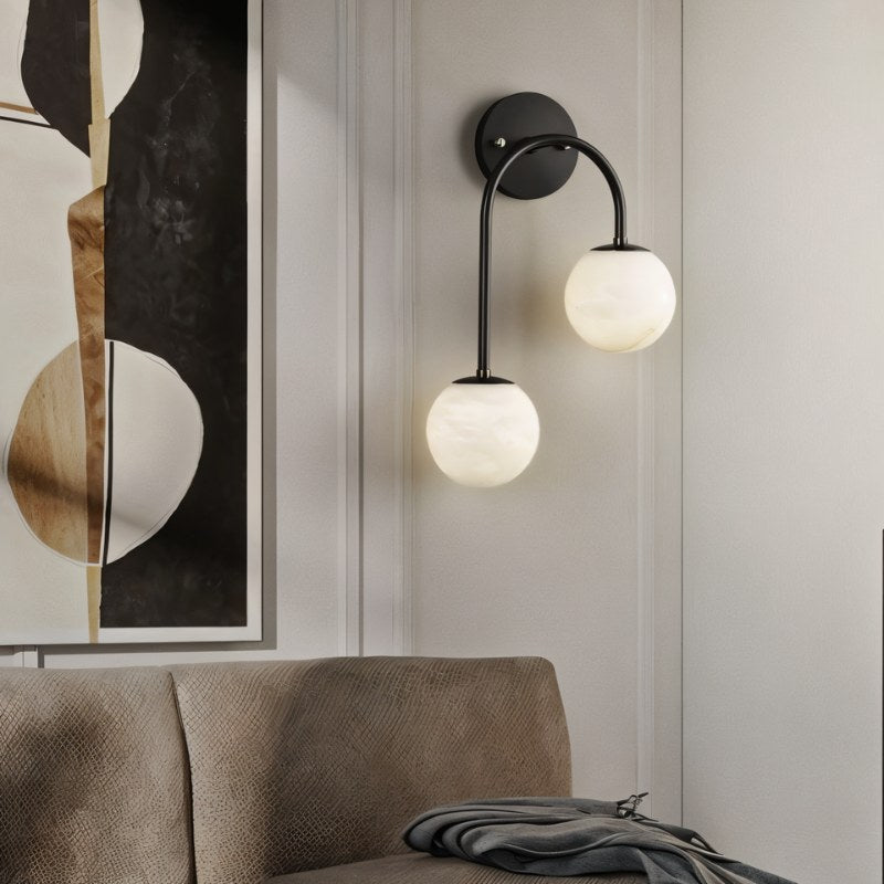 Alabaster Hanglamp Van Natuursteen Met Zachte Warme Gloed En Sculpturaal Design | Restfield