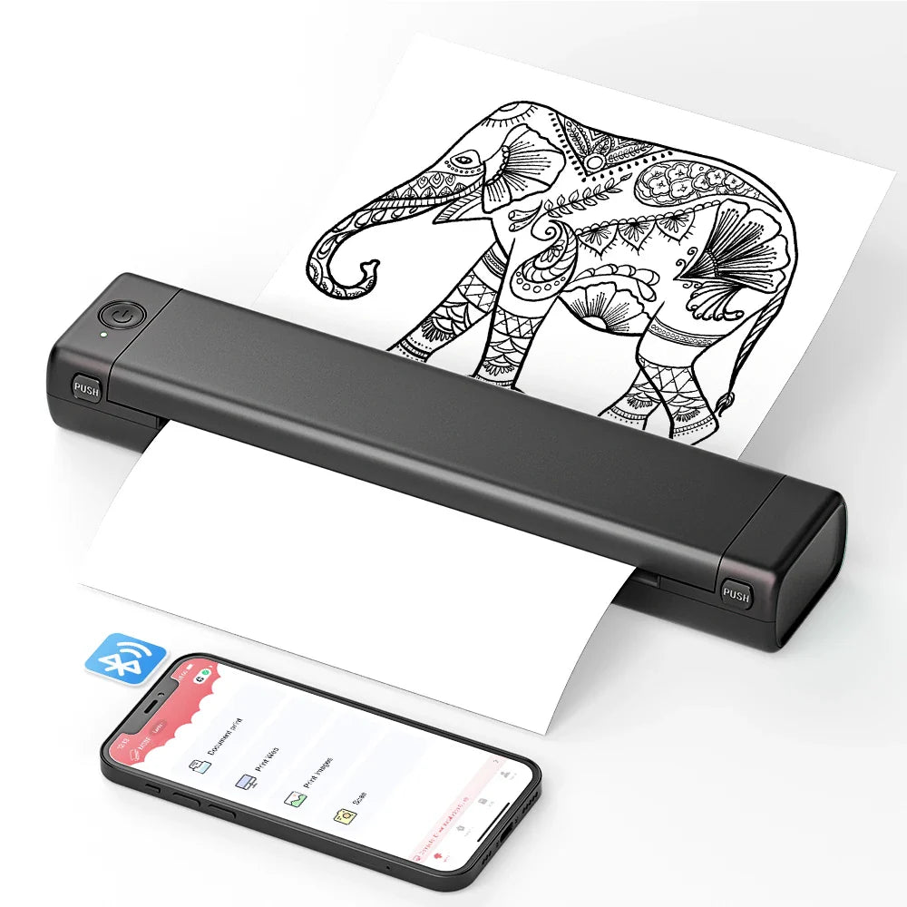 Thermische Printer Bluetooth Draadloos Inkloos Compact MK500 Mobiel Printen | Restfield