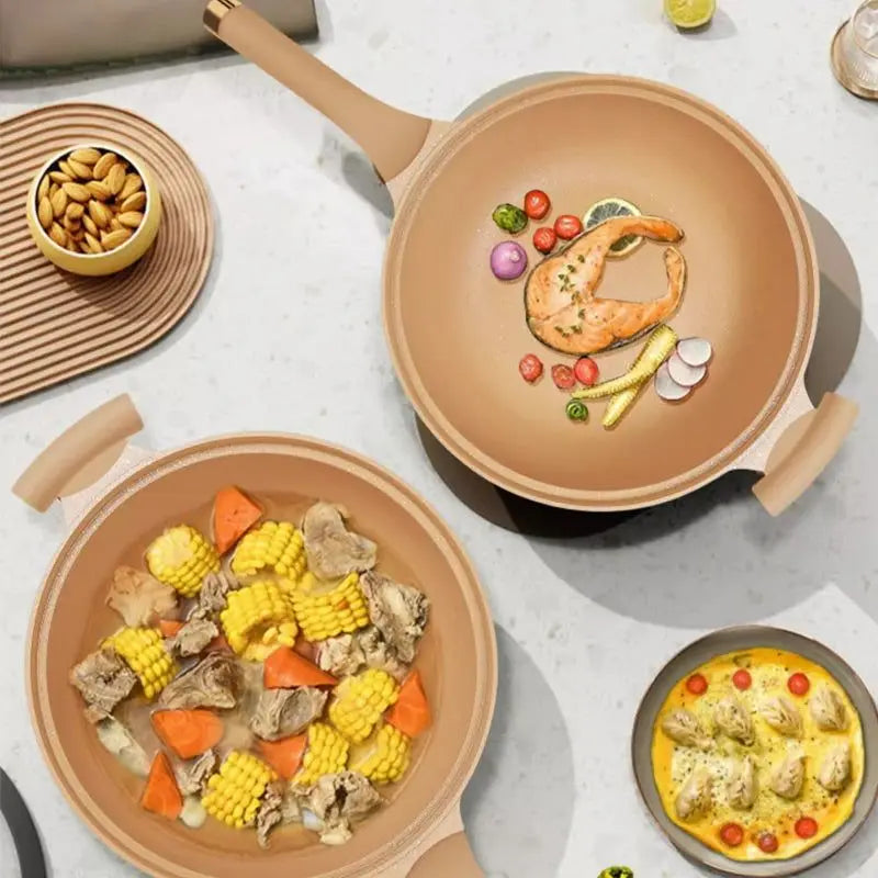 Wokpan Met Stoommand Antiaanbak Inductie Gas Multifunctioneel 30cm | Restfield