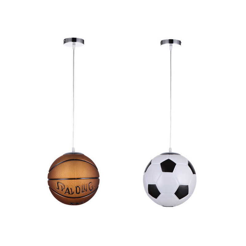 Kinderkamer Plafondlamp Voetbal Basketbal LED 30cm Glas Design | Restfield