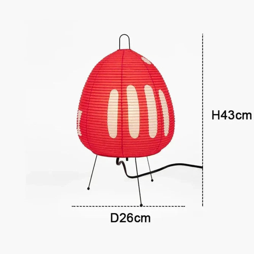Tafellamp Rijstpapier Japans Design Retro Met IJzeren Voet 47cm E27 | Restfield