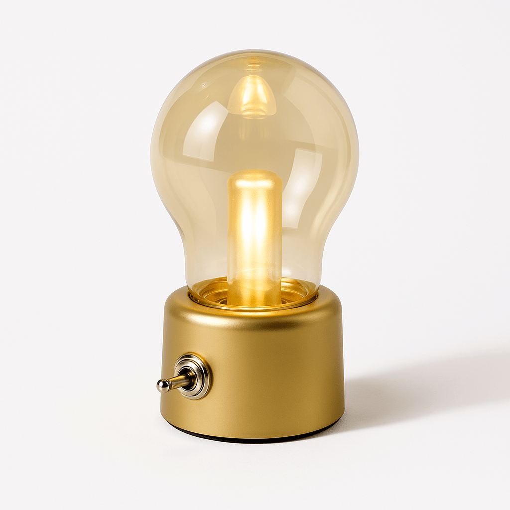 Vintage Tafellamp Met USB Opladen En Warm Sfeervol Licht | Restfield