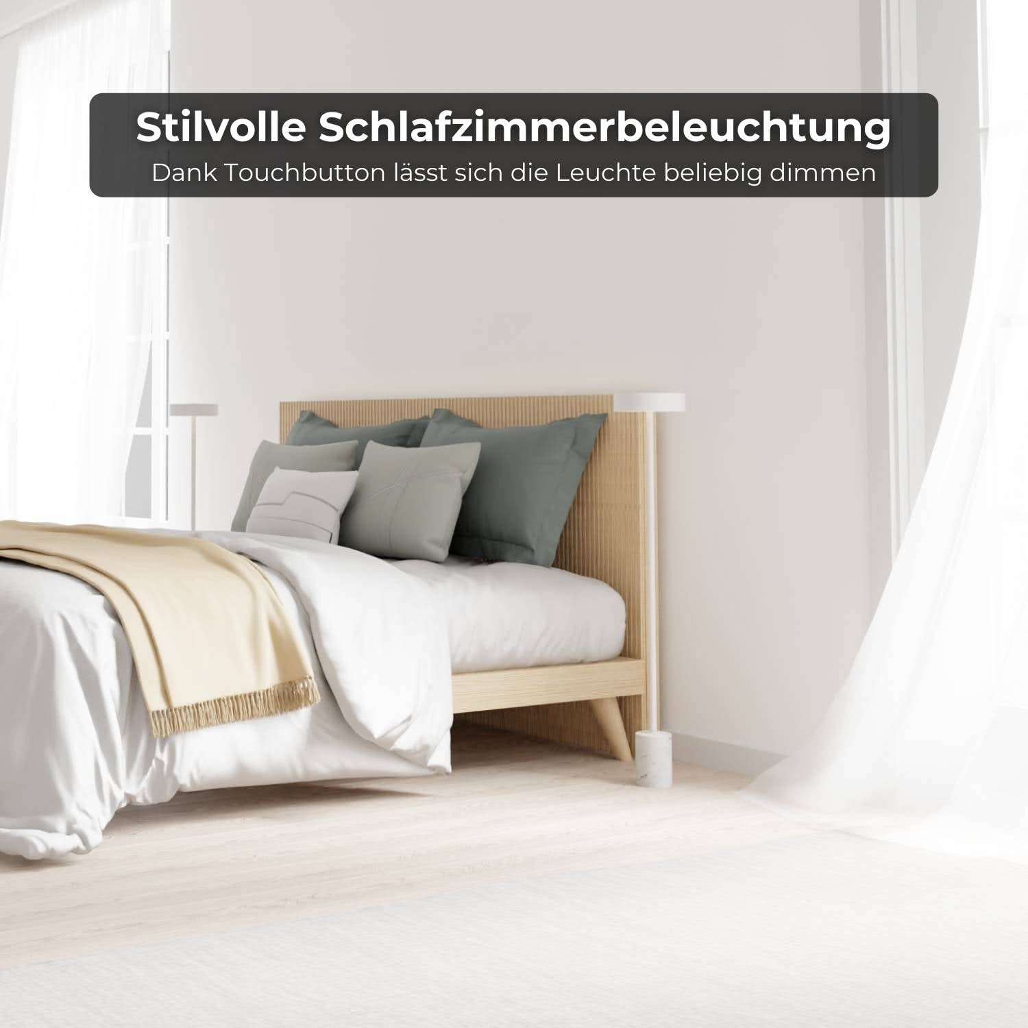 Draadloze accu vloerlamp voor tuin & terras met warm licht – Uranos