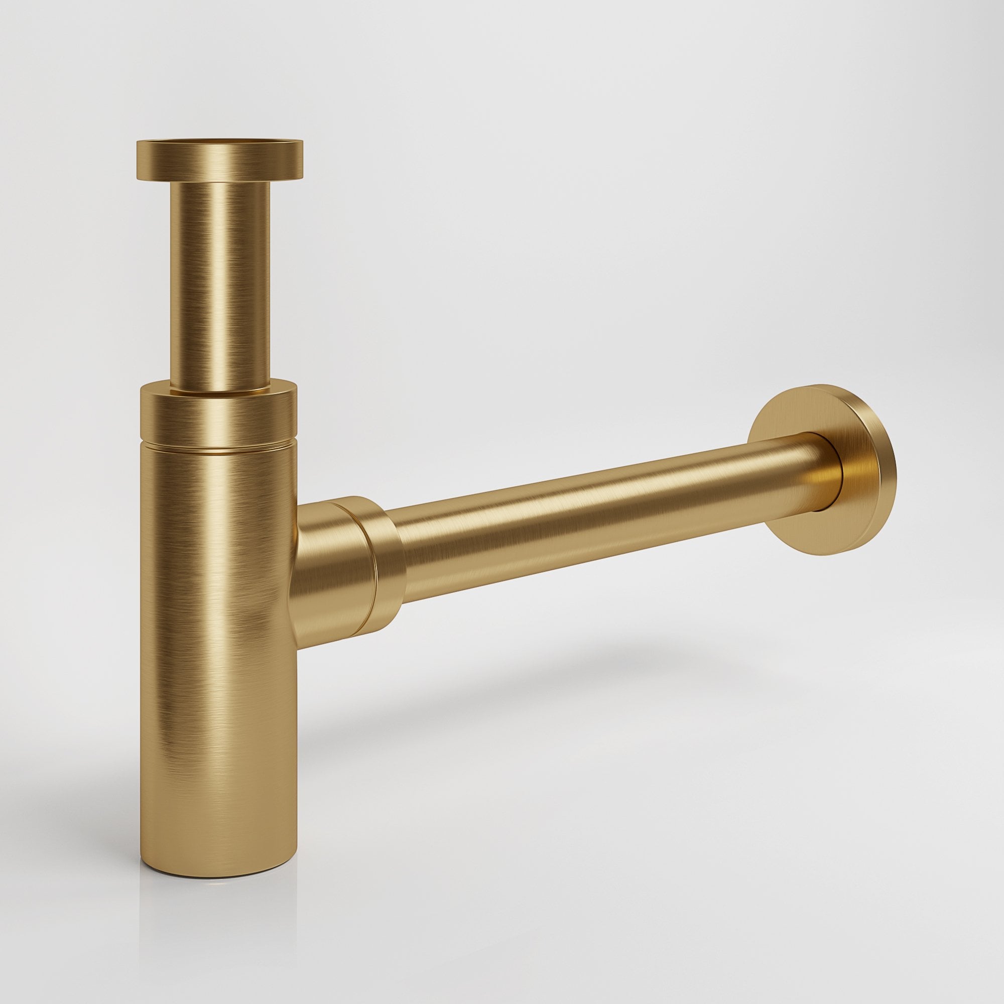 Sifon Wastafel Rond Geborsteld Goud Design Afvoer Badkamer Luxe Modern | Restfield